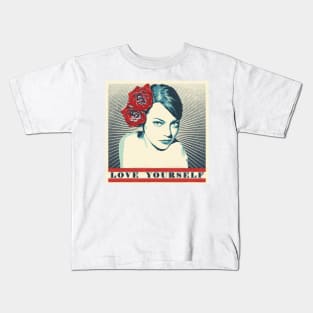 Emma Stone Obey Love Yourself Kids T-Shirt